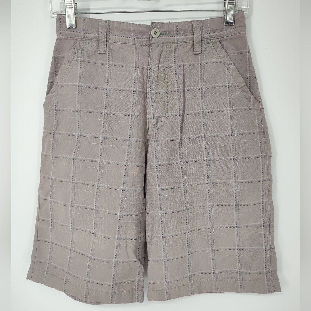 Tony Hawk Boys Size 14 Gray Plaid Shorts